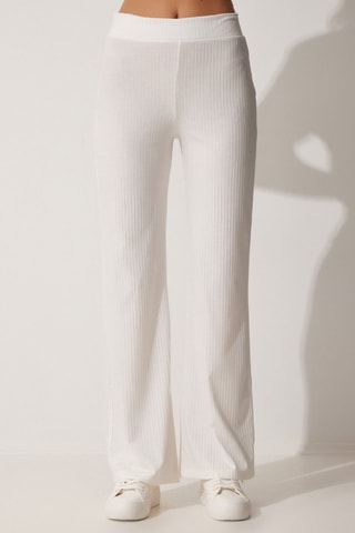 T-shirt e pantaloni a vita alta - Bianco
