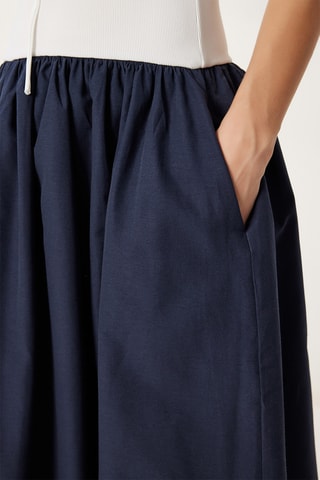 Robe trompe-l’œil - Bleu marine