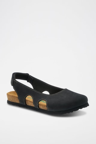 Zuecos de nobuk Belinda - Negro