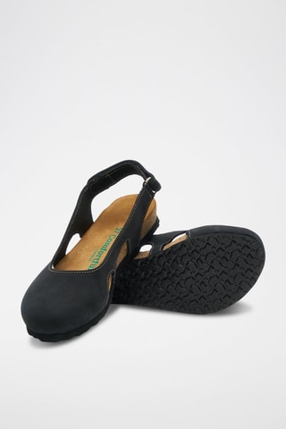 Zuecos de nobuk Belinda - Negro