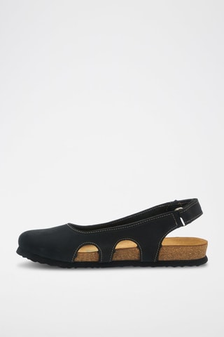 Zuecos de nobuk Belinda - Negro