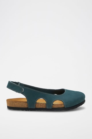 Zuecos de nobuk Belinda - Azul marino
