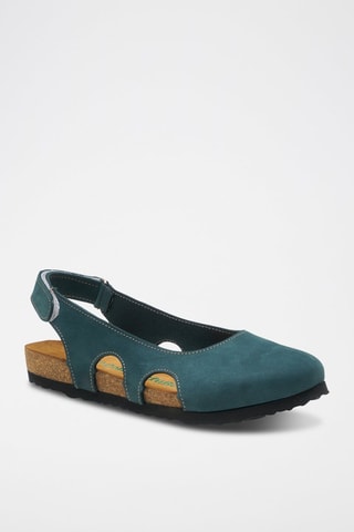Zuecos de nobuk Belinda - Azul marino