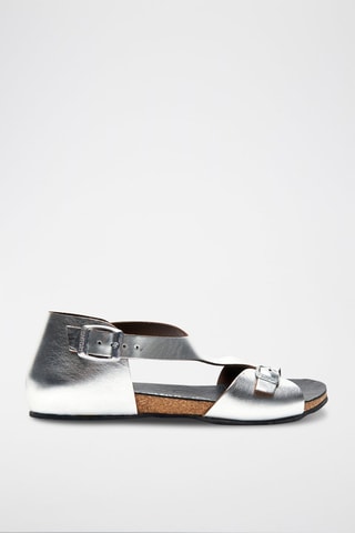 Sandalias de piel Lorah - Plateado