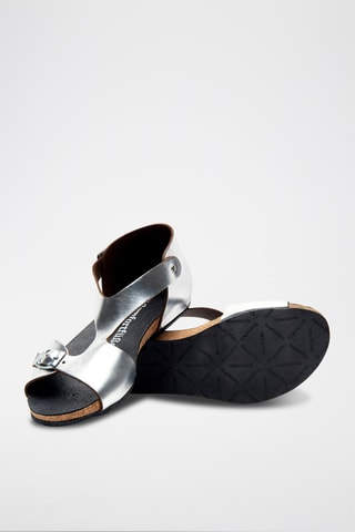 Sandalias de piel Lorah - Plateado