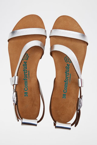 Sandalias de piel Grady - Plateado