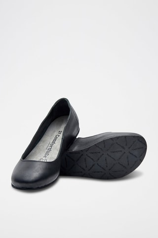 Bailarinas de piel Velda - Negro