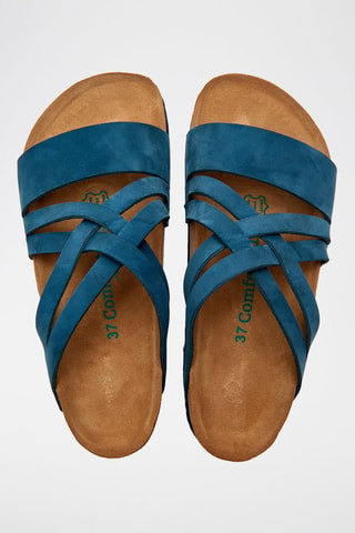 Sandalias de nobuk Mitzi - Azul marino