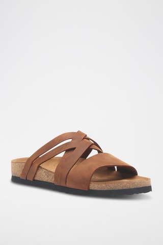 Sandalias de piel Mitzi - Marrón