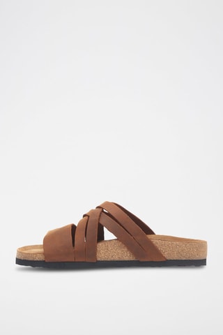 Sandalias de piel Mitzi - Marrón