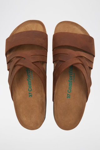 Sandalias de piel Mitzi - Marrón