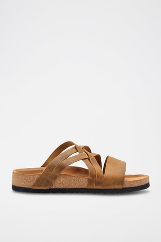 Sandalias de piel Mitzi - Camel