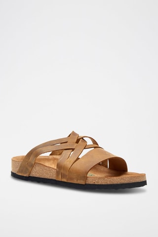 Sandalias de piel Mitzi - Camel