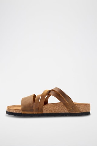 Sandalias de piel Mitzi - Camel