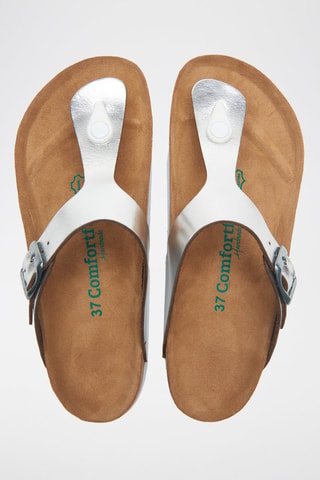 Sandalias de piel Aliz - Plateado