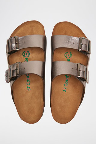 Sandalias de piel Bali - Plateado