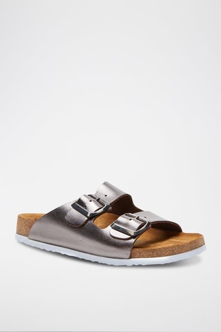 Sandalias de piel Bali - Plateado