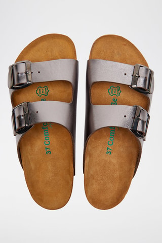 Sandalias de piel Bali - Plateado