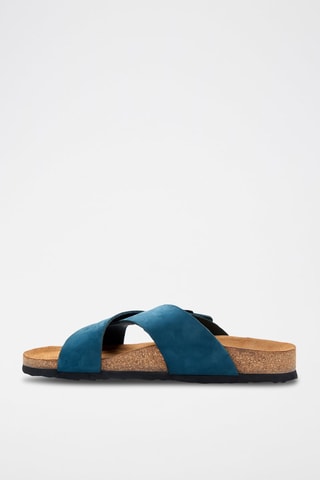Sandalias de nobuk Cross - Azul marino