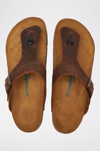 Sandalias de piel Maui - Marrón