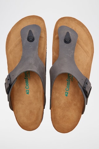 Sandalias de piel Maui - Gris