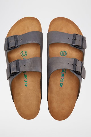 Sandalias de piel Bali - Gris