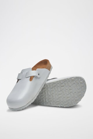Zuecos de piel Capri - Blanco