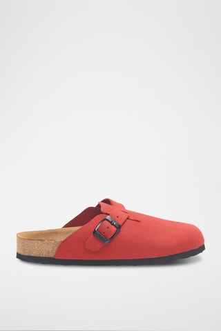 Zuecos de nobuk Capri - Rojo