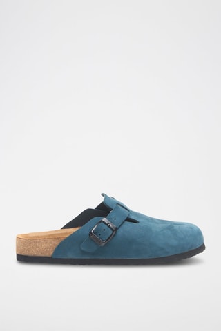Zuecos de nobuk Capri - Azul marino