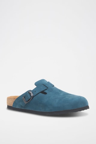 Zuecos de nobuk Capri - Azul marino