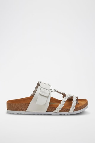 Sandalias de piel Naomi - Blanco