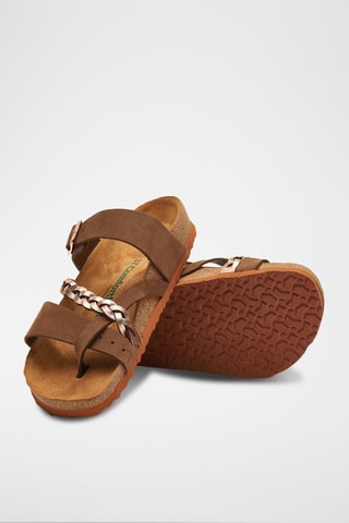 Sandalias de piel Campell - Arena y rosa