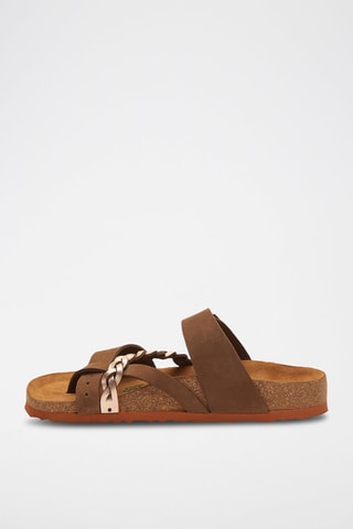 Sandalias de piel Campell - Arena y rosa
