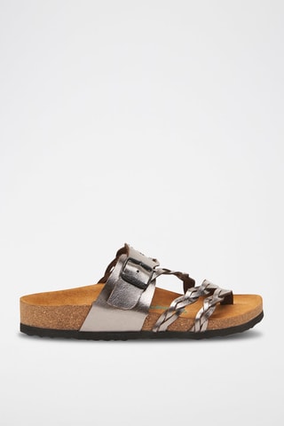 Sandalias de piel Naomi - Plateado