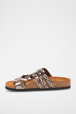 Sandalias de piel Naomi - Plateado