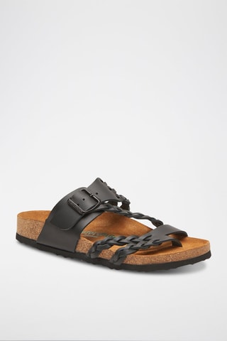 Sandalias de piel Naomi - Negro
