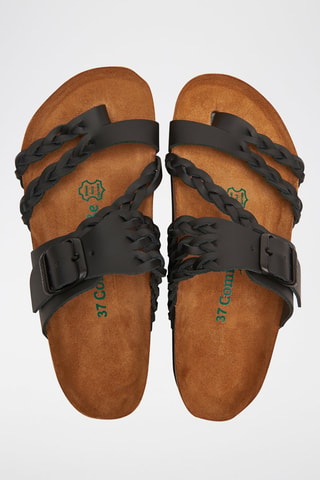 Sandalias de piel Naomi - Negro
