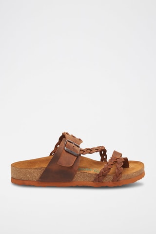 Sandalias de piel Naomi - Marrón