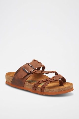 Sandalias de piel Naomi - Marrón