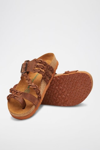 Sandalias de piel Naomi - Marrón