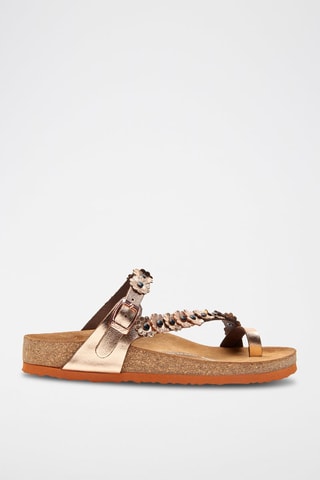Sandalias de piel Ilva - Rosa
