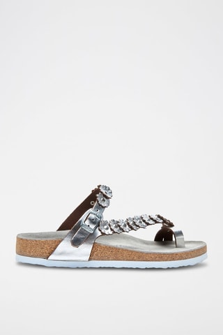 Sandalias de piel Ilva - Plateado