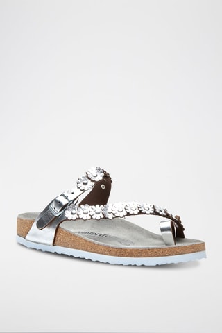 Sandalias de piel Ilva - Plateado