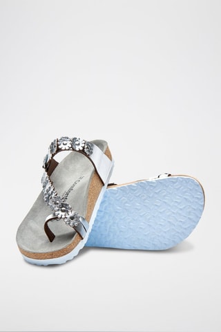 Sandalias de piel Ilva - Plateado