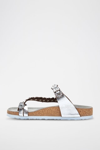 Sandalias de piel Ilva - Plateado