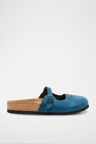 Zuecos de nobuk Kelly - Azul marino