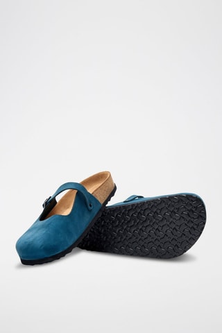 Zuecos de nobuk Kelly - Azul marino