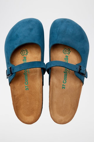 Zuecos de nobuk Kelly - Azul marino