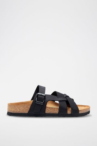Sandalias de nobuk Lea - Negro
