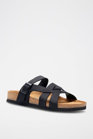 Sandalias de nobuk Lea - Negro